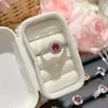 Anel de Hemoglobina Camélia Pombo Brilhante conjunto Banhado a 18K Design Medieval Caro Luxuoso Anel Aberto Ovo de Pombo