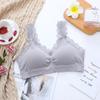 Ropa Interior de Látex para Mujer Pecho Pequeño Push-up Sujetador Almohadilla de Pecho Engrosada Pecho Plano Delgado Especial Hermoso Tirante de Espalda Sin Aro de Acero Envolviendo el Pecho