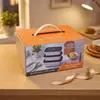 Directo de Fábrica Acero Inoxidable 304 Caja de Almuerzo Sellada Almacenamiento en Refrigerador de Cocina Caja de Comida Bento Caja de Acero Inoxidable para Conservar Frescura
