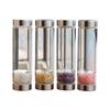 Vaso de Vidrio con Piedras Trituradas para Purificación y Desmagnetización, Vaso Energético de Piedras Preciosas para Beber, Vaso de Amatista, Cuarzo Rosa, Citrino