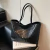 Bolsa de Alta Qualidade Grande Capacidade Bolsa Feminina Nova Moda Versátil Bolsa de Ombro Bolsa Tote Tecida para o Trabalho Outono e Inverno Bolsa Grande