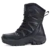 Botas Masculinas de Tamanho Grande para Travessia de Fronteira, Cano Alto, Botas de Neve, Quentes de Inverno, Cano Alto, Acolchoadas com Veludo, Sapatos de Algodão, Botas de Neve para Montanhismo Masculinas