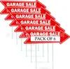 Placa de Sinalização Seta para Vendas de Garagem Populares Transfronteiriças Impressão Dupla Face com Pilhas Grande 16x5 polegadas Sinal Vermelho