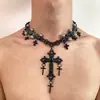 Collares transfronterizos de estilo punk de alta resistencia para hombres y mujeres, estilo gótico de subcultura, cadenas para la clavícula y collares de personalidad de nicho de moda