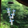 Luz de sino de vento solar LED nova transfronteiriça à prova d'água para exterior anjo cor colorida mudando luzes de jardim luzes luzes suspensas