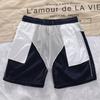 2022 Verão Comércio Exterior Novos Homens Cor Sólida Casual Shorts Cross-border Roupas Masculinas com Intranet Calças de Cinco Pontos Calças Grandes