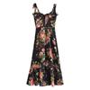 Ropa de Mujer Europea y Americana 2022 Nuevo Retro Francés Floral Pequeño Look Adelgazante Cola de Pez Falda Grande Vestido con Tirantes