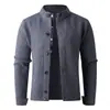 Suéter Cardigan de Punto Patchwork Estilo Americano para Hombre, Tejido de Punto Falso Dos Piezas, Sensación de Alta Gama, Ropa Exterior Casual y Deportiva para Pareja