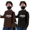 Y2328 # Camiseta Básica de Cuello Alto para Niños Manga Larga Otoño e Invierno 2025 Nuevo Estilo Top Térmico de Terciopelo por Ambos Lados