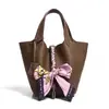 Bolsa de Nuevo Estilo Dropshipping, Cesta de Verduras, Bolso de Mano, Bolso de Mano de Piel de Vaca de Primera Capa, Bolso Cubo