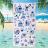 Toalla de Baño de Microfibra Linda de Stitch, Toalla de Playa Absorbente de Agua de Secado Rápido para Exteriores, Toalla Deportiva para B&B, Suministro Directo del Fabricante