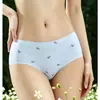 Bragas de mujer de verano de cintura media, semitransparentes, de seda de hielo, ligeras, con sensación de segunda piel, florales, de secado rápido, 3D, anti-pellizcos