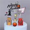 Decoração de bolo de aniversário de jogador de enterrada menino do basquete menino do futebol namorado cartão de formatura para jovem