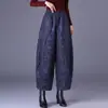 Garantía de Calidad Antienvejecimiento Temperamento Mujeres de mediana edad Otoño Nuevo Estilo Estilo Nacional Cintura Alta Sueltos Adelgazantes Cortos Bloomers Pantalones Casuales