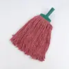 Atacado do Fabricante Mop Reforçado de Cabeça Redonda com Fio de Algodão Branco Redondo, Absorvente e Durável, Mop Doméstico com Cabeça de Limpeza Removível, Mop de Limpeza