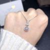 Collar Mosan con colgante de gota de agua y diamantes en plata de ley 925 para mujer, cadena de clavícula con diseño de nicho que combina con todo. Joyería para celebrantes en Internet al por mayor.