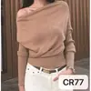 Top de punto único de manga larga asimétrico estilo coreano para mujer, diseño de otoño, nicho, entallado a la cintura, exportación, personalización transfronteriza