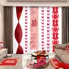 Conjunto de Decoração de Quarto de Casamento para Quarto Principal, Sala de Estar, Hotel, Casa Nova, Conjunto de Decoração com Guirlanda de Cortina, Tira Longa com Decorações Penduradas de Caráter Dupla Felicidade