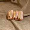 Pulsera elástica de empalme degradado acrílico, simple y moderna, pulsera elegante y con estilo, sensación de lujo ligero y alta gama, joyería al por mayor