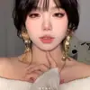 Pendientes de Flor con Borla Dorada, Pendientes de Clip Redondos Exagerados Europeos y Americanos Personalizados, Elegantes de Nicho, Pendientes de Novia de Lujo Accesible