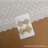 Bonito pasador de pelo para niña estilo hada pequeña, hilo de seda caqui, par de mini lazos, pinza lateral, pinza para flequillo