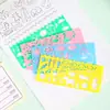 Set de Regla Calidoscopio Multifuncional de Dibujos Animados para Niños Estudiantes, Papelería Plantilla de Dibujo Creativo DIY