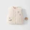 Chaleco para Bebé 120g Algodón Relleno Protector de Vientre Chaleco Otoño e Invierno Bebé Niños Chaqueta sin Mangas Forro Polar Cálido