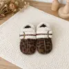 Sapatos de Algodão para Meninas 2026 Novo Inverno Infantil Mais Veludo Quente Estampa de Leopardo Pelo Sapatos de Princesa Sapatos de Algodão Grandes para Meninos