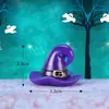 Micro-paisagem carnuda pequenos ornamentos nova lâmpada de abóbora bonito fantasma vampiro criativo chaveiro enfeites de Halloween