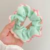 Goma para el pelo de niña con encaje de doble capa resistente, accesorio para el pelo de encaje fresco y delicado para niñas, coletero de princesa floral