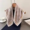 Lenço Quadrado Pequeno de Algodão Puro com Padrão Geométrico, Lenço de Seda Estampado de Alta Qualidade, Lenço de Cabeça, Xale, Lenço de Pescoço, Lenço de Pescoço Profissional Feminino, Lenço