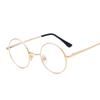 Gafas Redondas Jamie 8030 Portátiles para Miopía Sin Graduación, Montura Completamente Metálica, Gafas Retro Artísticas con Bloqueo de Luz Azul