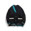 Suéter cardigan preguiçoso retrô americano masculino primavera e outono 2024 novo suéter casual estilo universitário japonês