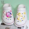 Amuletos de Oso 3D de Dibujos Animados para Zapatos DIY Accesorios para Zuecos Flor de Zapato Amuletos Accesorios Decoración Pompón Naranja