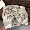 Lenço Quadrado 70cm em Seda Sintética com Estampa Paisley Retrô Lenço de Seda Cetim com Estampa de Zebra Castelo Acessório para Terno Camisa Lenço