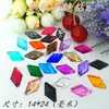 Adornos y Accesorios de Diamantes de Imitación Rombos Multicolores Acrílicos 14x24 Diamantes de Imitación para Coser a Mano Material Decorativo DIY Brillo Accesorios de Anime