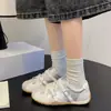 Zapatos de Plataforma Retro Dulces Bloque de Color Fresco Suela Gruesa para Mujer 2026 Otoño Nuevos con Cordones Zapatos de Entrenamiento Alemán Estilo Forrest Gump Casual