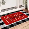 Felpudo Festivo de Navidad para Entrada, Resistente a la Suciedad, Resistente al Desgaste, Fácil de Limpiar, Felpudo para Baño, Absorción Rápida de Agua, Alfombrilla Antideslizante