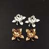 Estilo antigo hand-made jóias acessórios de cobre puro cor retendo ouro e prata montagem flor titular 18 * 21 MM médio flor titular 13 MM