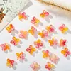 14mm Pétalos de Vidrio Verónica Piezas de Flor de Vidrio DIY Flor de Cuatro Pétalos Estilo Antiguo Pasador para el Cabello Material para Abalorios al por Mayor