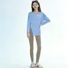 Moletom Esportivo de Manga Longa Plus Size para Mulheres, Primavera e Verão, Camiseta de Yoga, Modelagem Solta para Fitness, Corrida, Treinamento, Roupa de Yoga