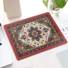Popular Transfronterizo Estilo Persa Retro Alfombrilla de Ratón Cuadrada Pequeña Tapete de Mesa Antideslizante Alfombrilla de Ratón Patrón Cuadrada Pequeña Tapete de Oficina