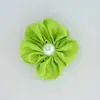 Nueva Cinta de 5 cm Cosida a Mano Perla Adhesiva Central Flor de Cinco Pétalos Diadema para Niños Horquilla Flor para la Cabeza Accesorios de Joyería