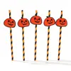 Promoção Quente Conjunto de Louças para Festa de Halloween de Abóbora Toalha de Mesa Bandeja de Papel Decoração de Banner Prato de Jantar Descartável Faca, Garfo e Colher