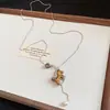 Colar de Pônei do Ano Zodiacal com Pérola Aveludada Design de Nicho Outono e Inverno Corrente para Clavícula Colar de Luxo Leve de Alta Qualidade Atacado