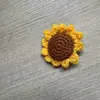 Flor Tejida Cabeza de Girasol Hilo Colgante de Copo de Nieve Ramo Accesorios para Ropa Flor Tejida al por Mayor Flor Artificial Flor Seca