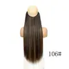 Comercio exterior europeo y americano peluca para mujer cortina de pelo de línea de pesca cabello largo liso parche de pelo natural sin costuras fabricantes en stock peluca de fibra química