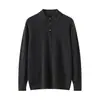 Suéter de Cachemira Pura de Lujo de Alta Gama Baicai Rong Otoño/Invierno 2026 para Hombre con Cuello de Camisa Suéter de Cachemira Pulóver