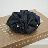Elegante scrunchie de cetim pérola para mulheres, acessório de cabelo francês, ornamento de cabelo vintage para coque e rabo de cavalo, nova coleção de outono