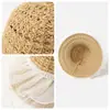 Sombrero de Paja con Encaje para Mujer de Ala Ancha Transpirable de Verano Sombrero de Sol para la Playa Cubre Cara Completa Parasol Sombrero Protector Solar Moderno